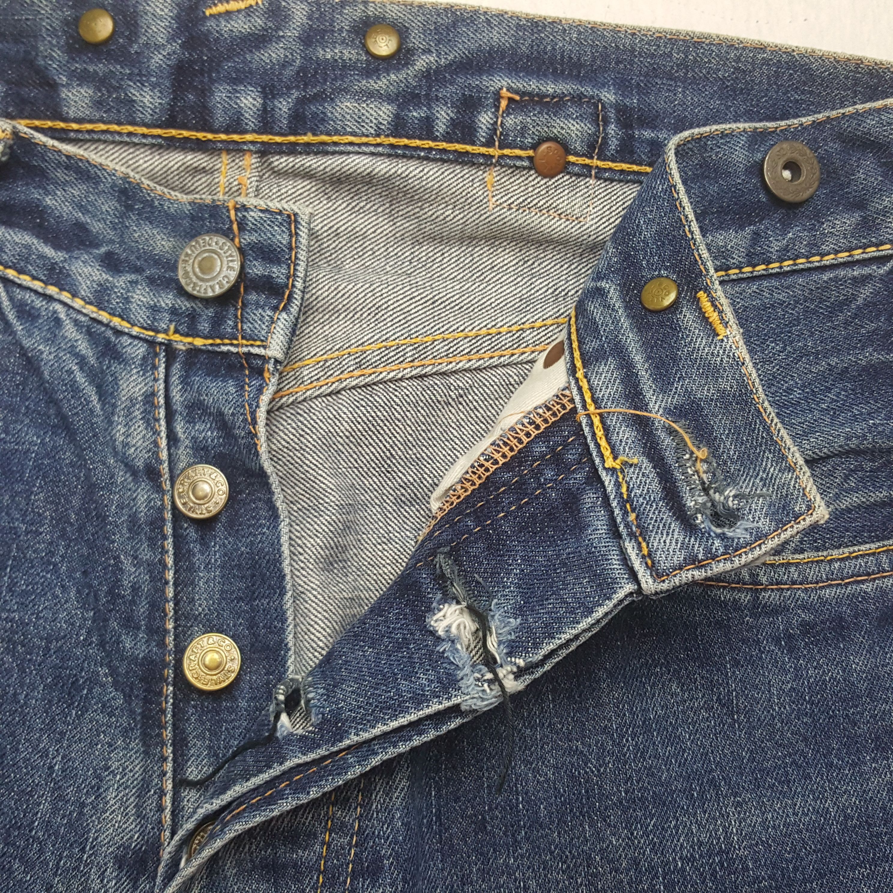 Evisu Vintage Evis Selvedge Daicock Art Denim Jeans C297N1 Size US 29 - 7 Thumbnail