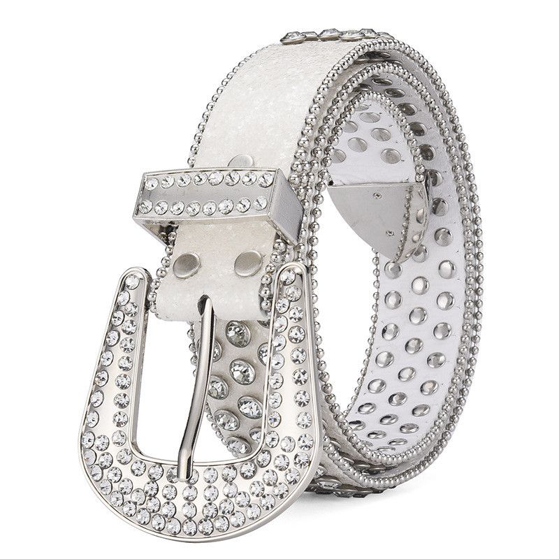 Japanese Brand × Vintage Vintage like BB Simon Belt Chrome Y2k Crystals Rare Size ONE SIZE - 6 Thumbnail