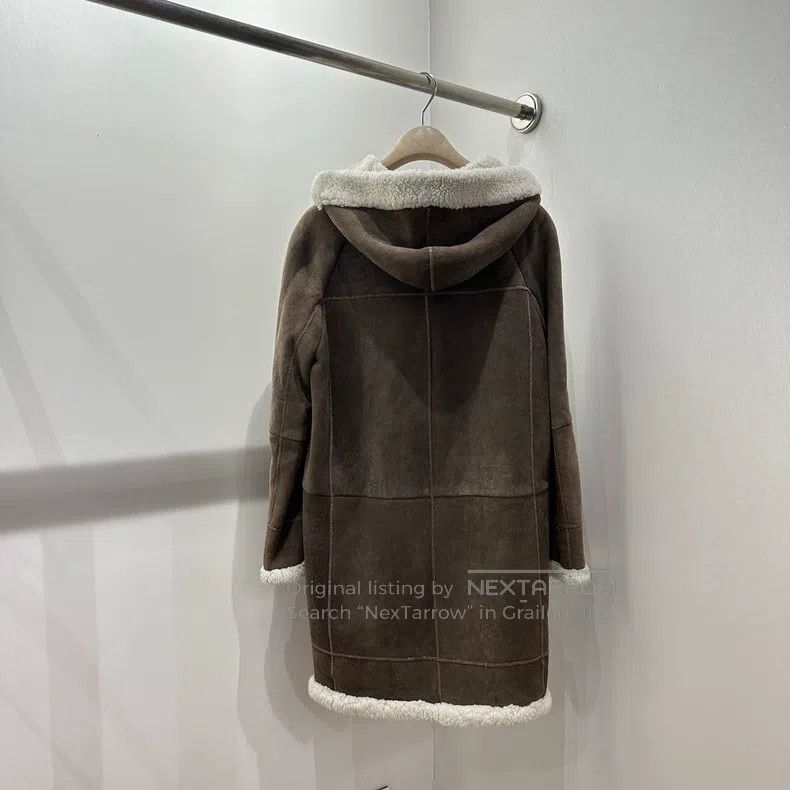 Brunello Cucinelli Brunello Cucinelli Shearling Leather and Wool Coat Size XS / US 0-2 / IT 36-38 - 2 Thumbnail