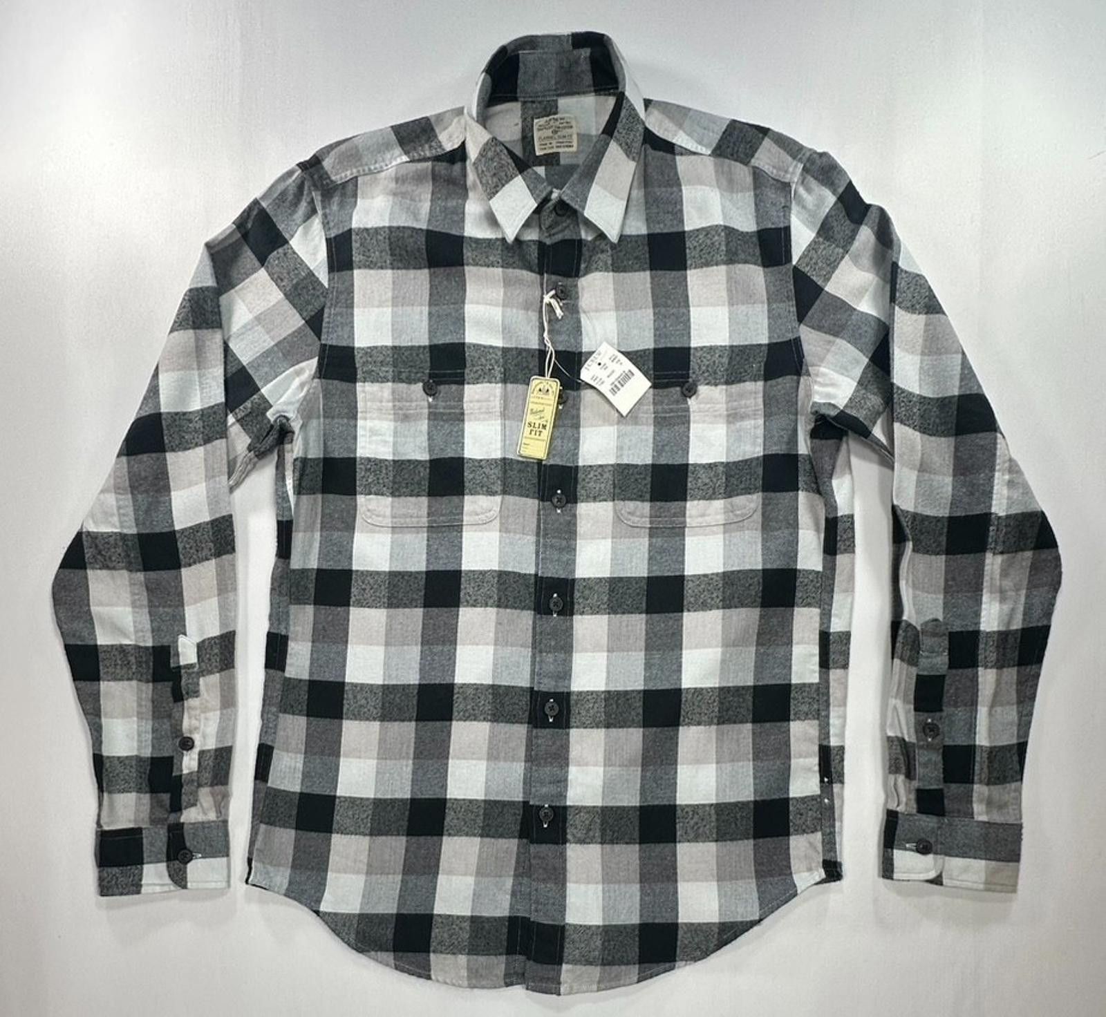 J.Crew J Crew Slim Fit Cotton Plaid Flannel Button Up Black Mens M Size US M / EU 48-50 / 2 - 1 Thumbnail