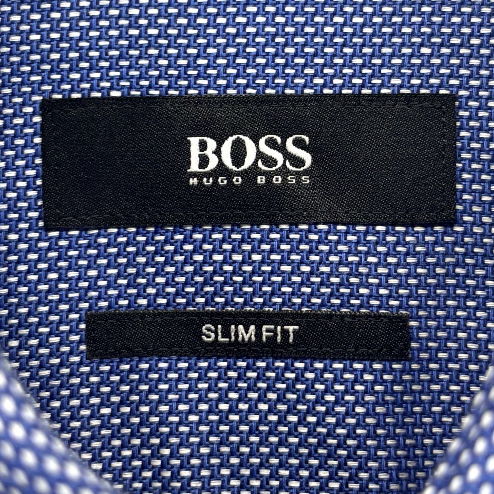 Hugo Boss HUGO BOSS Jenno Shirt Slim Fit 41 Blue Long Sleeve Mens Casual Formal Shirt Size 16 Regular Size 42R - 5 Thumbnail