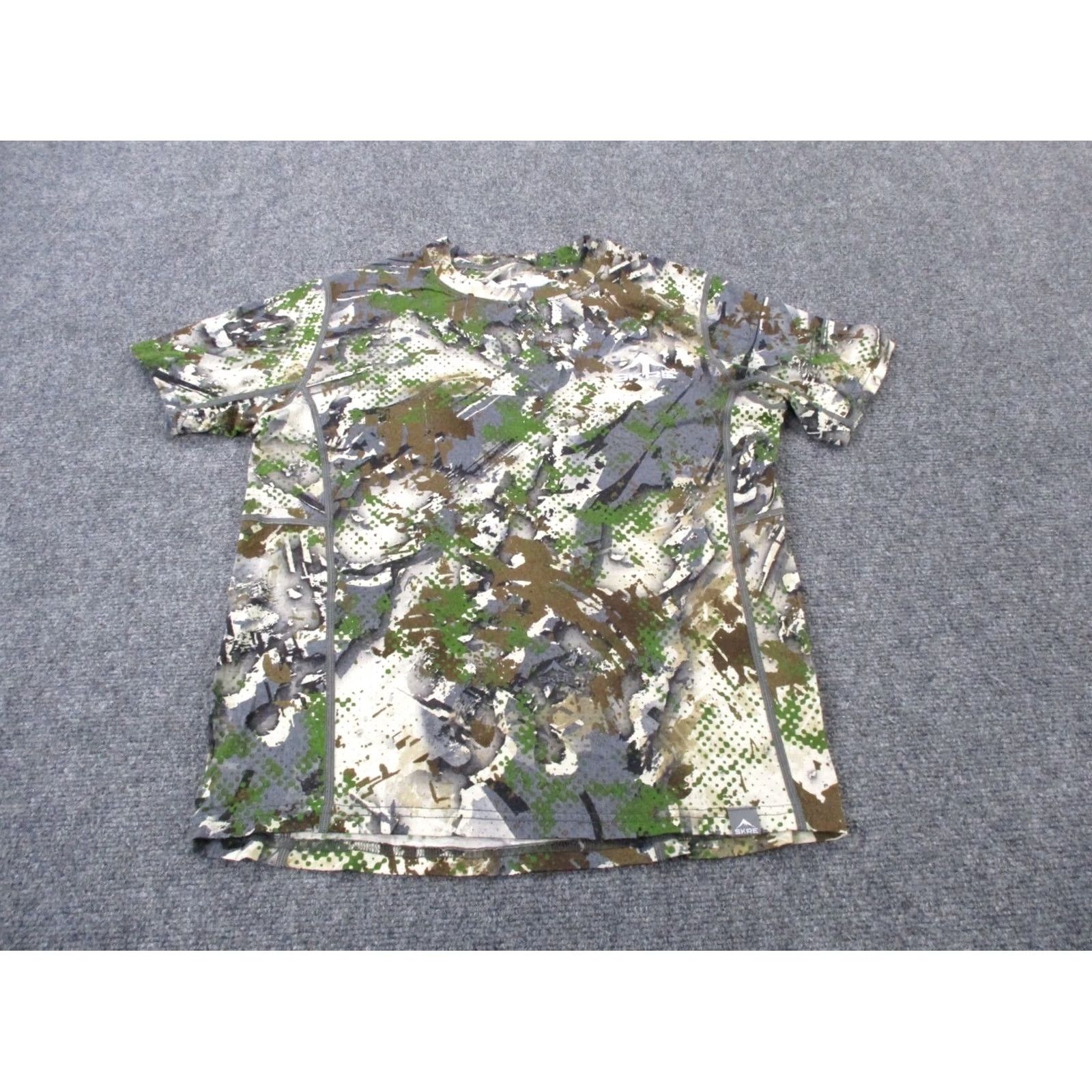 Layer 8 SKRE Shirt Mens M Camo Merino Wool Base Layer Hiking Outdoors Active Short Sleeve Crew Neck T-Shirt Nylon Wool Knit Logo Multicolor Camouflage 90s? Size US M / EU 48-50 / 2 - 2 Thumbnail