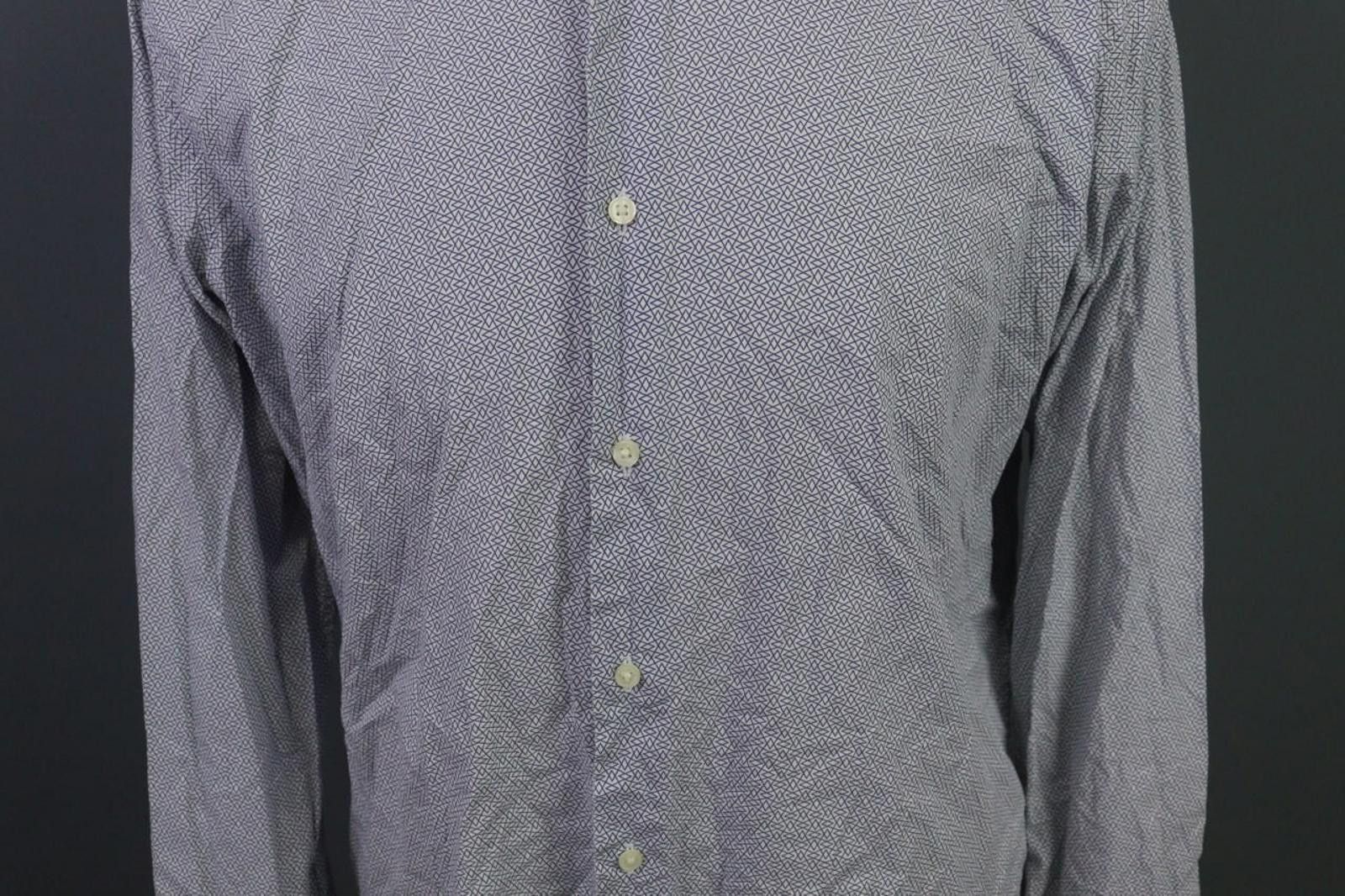 Ted Baker Ted Baker Blue Geometric 100% Cotton Shirt Size 34/35 Size 38R - 5 Thumbnail