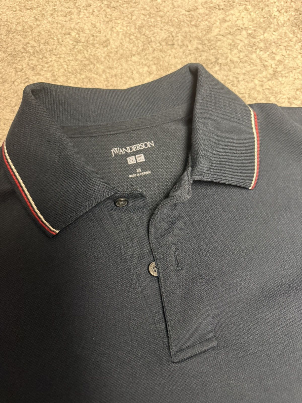 JW Anderson × Uniqlo JW Anderson x Uniqlo Navy Cropped Polo Shirt Size US XS / EU 42 / 0 - 2 Thumbnail