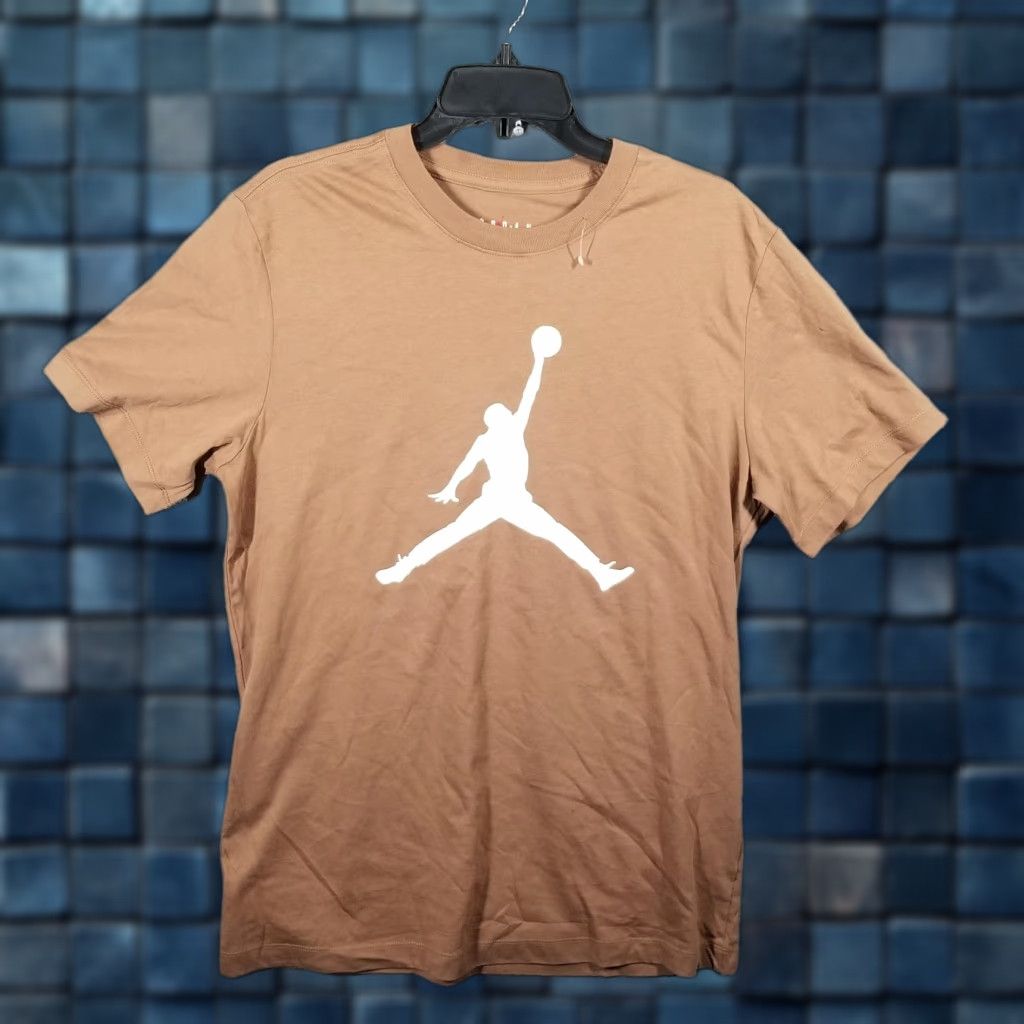 Jordan Brand Jordan Shirt Nike Mens Medium Brown Jumpman Logo Graphic Cotton Short Sleeve Tee Bundes Size US M / EU 48-50 / 2 - 1 Thumbnail