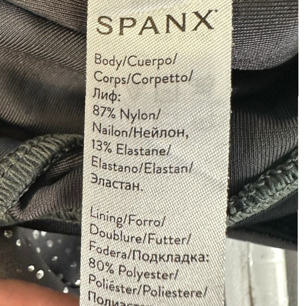 Spanx SPANX by Sara Blakely Womens Leggings M/M Gray Metallic Dot Nylon Elastane Polyester Stretch Skinny Pull On Compression Activewear Casual Size 32" / US 10 / IT 46 - 4 Thumbnail