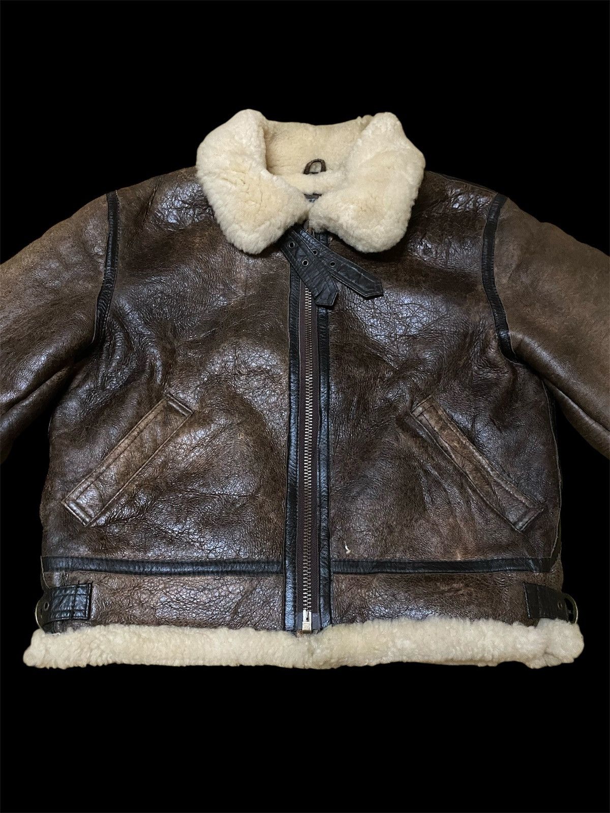Vintage Vintage B3 Topgun Style Shearling Leather Sheepskin Jacket Size US L / EU 52-54 / 3 - 2 Thumbnail
