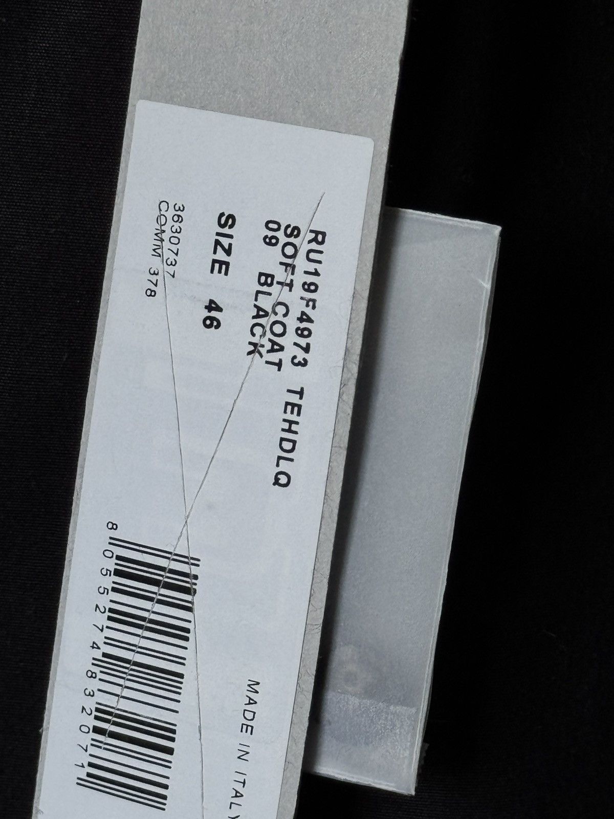 Rick Owens Rick Owens FW19 Larry Soft Coat 38IT (New/Unworn with Tags) Size US S / EU 44-46 / 1 - 5 Thumbnail