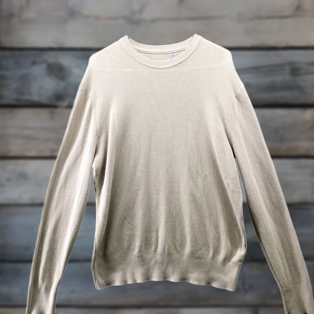 Zara Zara Crewneck Sweater Mens M Pullover Textured Relaxed Beige Size US M / EU 48-50 / 2 - 1 Thumbnail