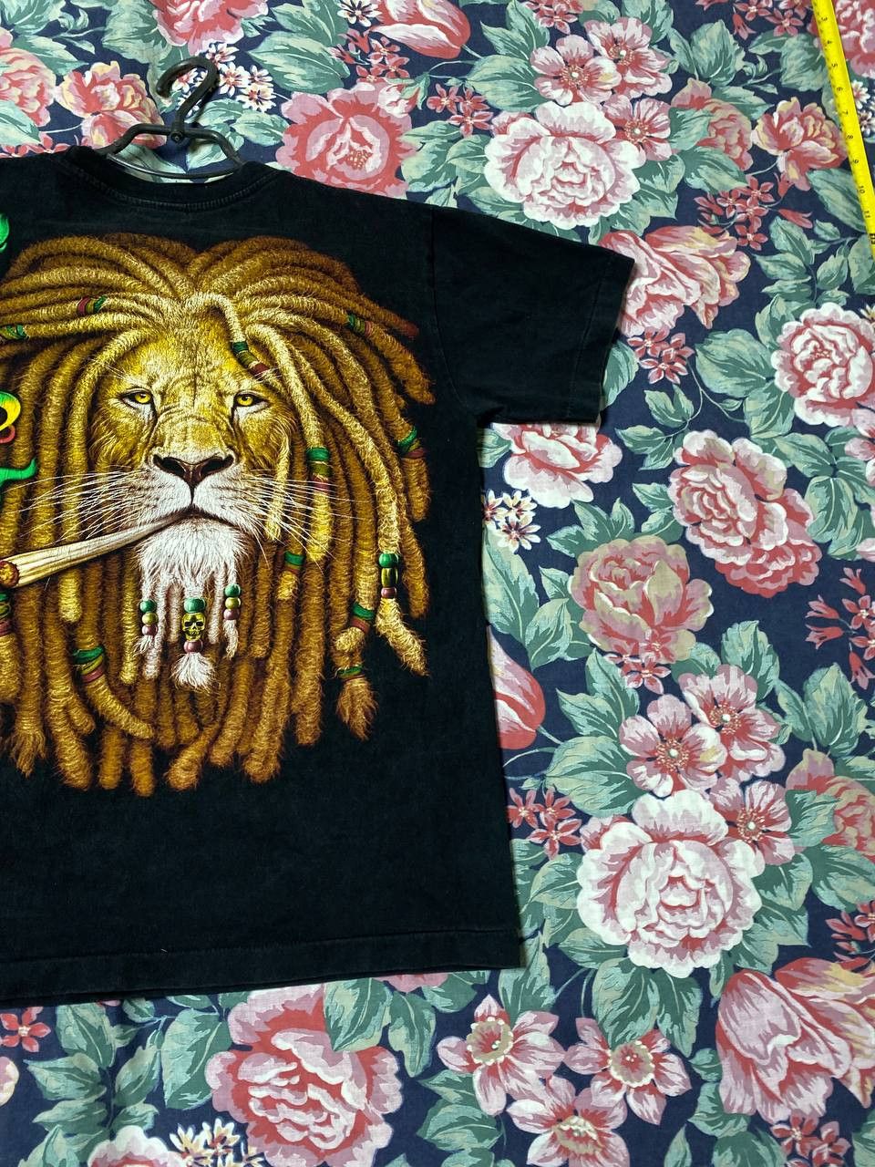 Rap Tees × Vintage Vintage lion Bob Marley Rastafarian t shirt black Size US M / EU 48-50 / 2 - 11 Thumbnail