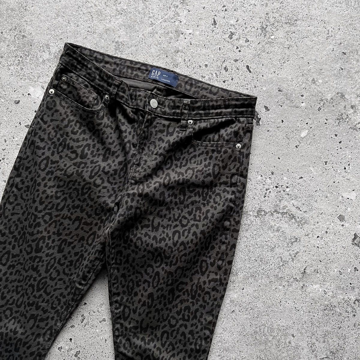 Designer × Gap Gap Womens Animal Print Legging Denim Jeans Zipper Size 30" / US 8 / IT 44 - 4 Thumbnail