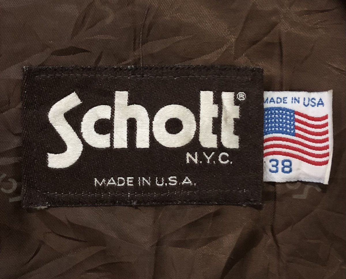 Schott Vintage SCHOTT NYC Suede Leather Bomber Jacket 🇺🇸 Size US M / EU 48-50 / 2 - 21 Thumbnail