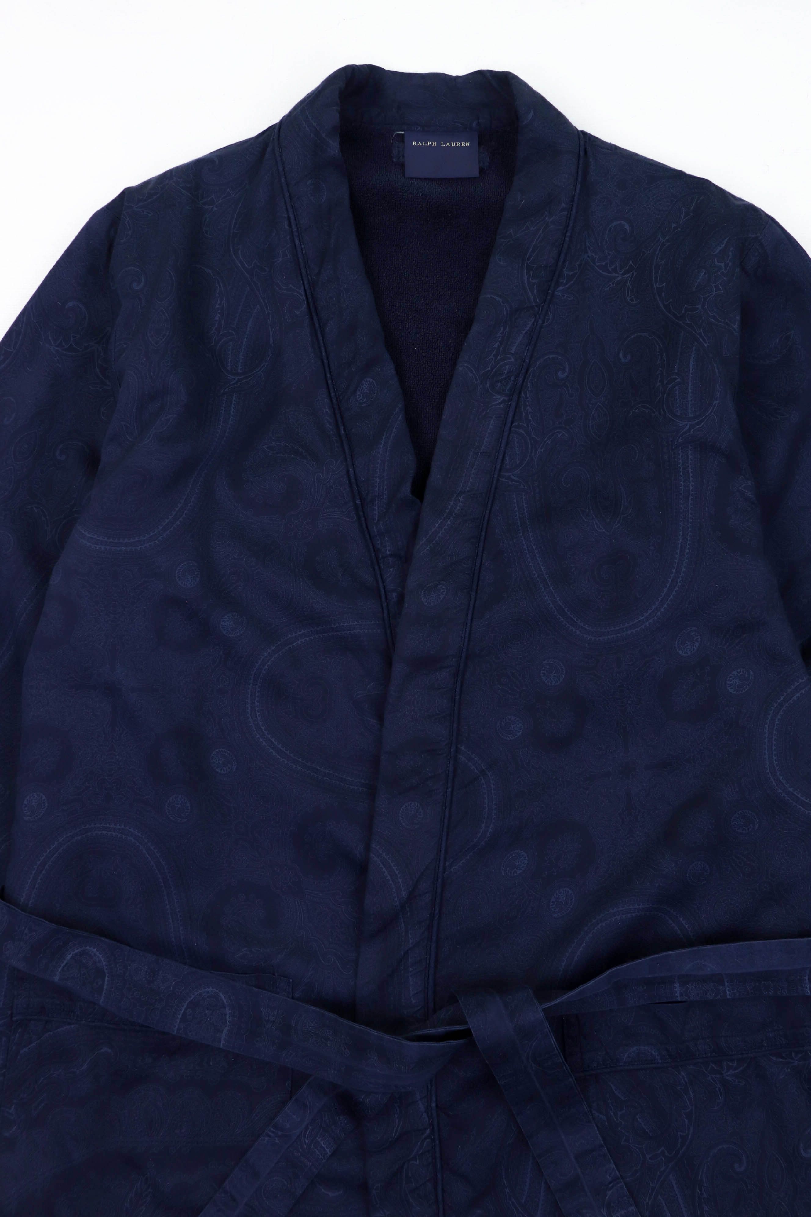 Polo Ralph Lauren Ralph Lauren Dark Blue Paisley Printed Graphics Bath Robe Size US M / EU 48-50 / 2 - 5 Thumbnail