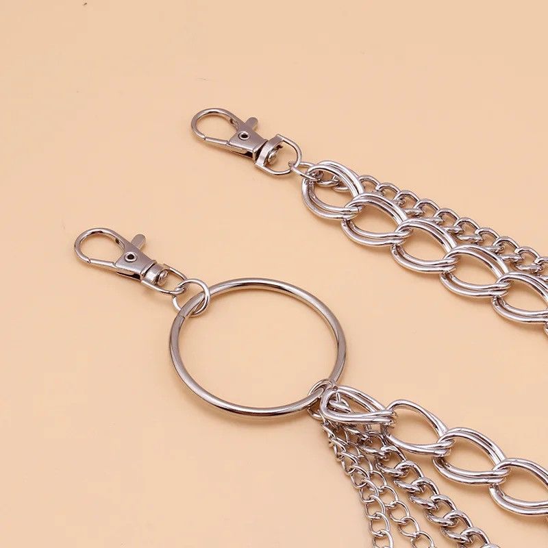 Jewelry Feather Key Tassel Pendant Chains Trousers Pants Size ONE SIZE - 6 Thumbnail