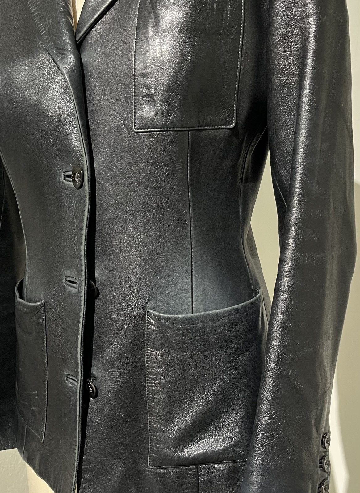 Gucci 1998 Tom Ford Leather Blazer Size M / US 6-8 / IT 42-44 - 6 Thumbnail