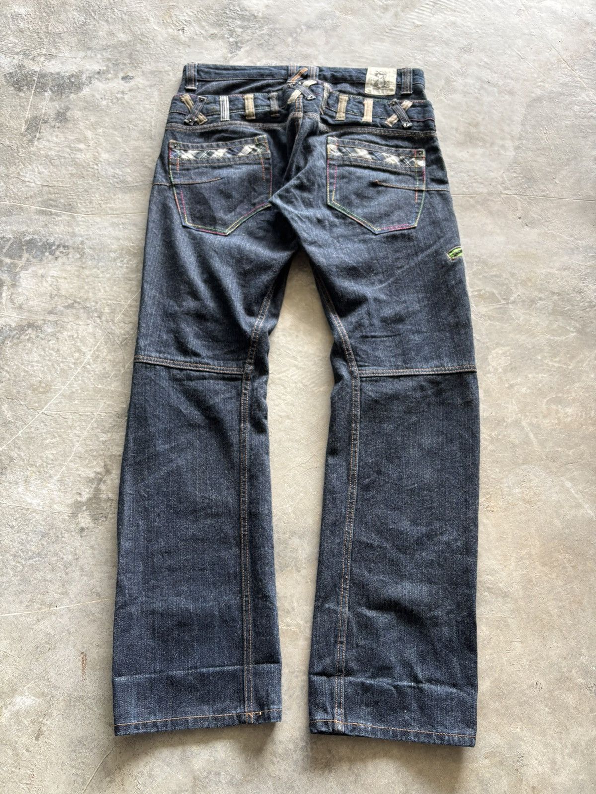 If Six Was Nine TWIST CURVE DOUBLE WAIST DOMINATE PUNK GOTH ZIPPER Size US 35 - 10 Thumbnail