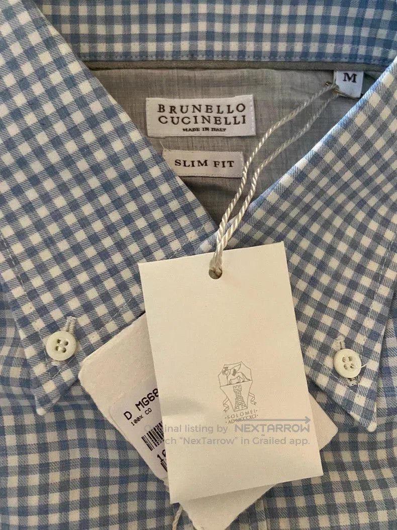 Brunello Cucinelli Brunello Cucinelli Men's Slim Shirt. Size US M / EU 48-50 / 2 - 5 Thumbnail