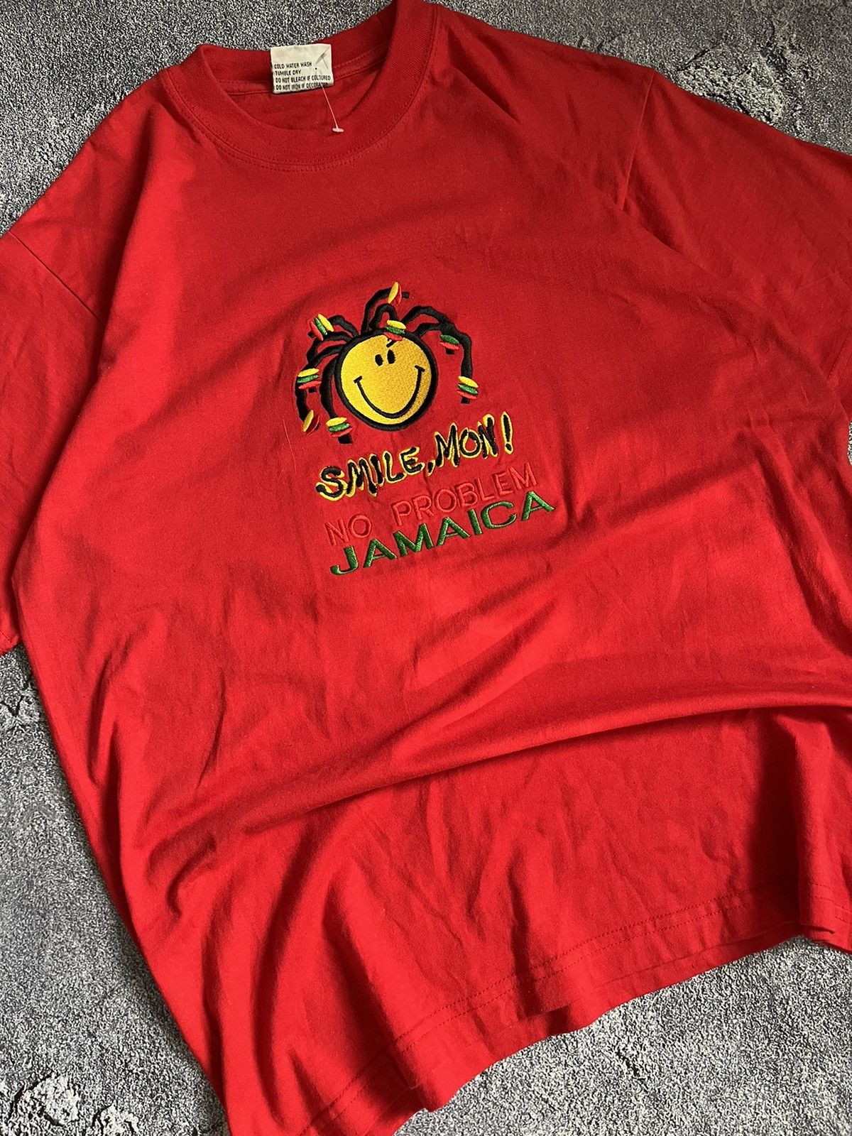 Bob Marley × Vintage Vintage 90s mom smile Rasta Jamaica tee Size US M / EU 48-50 / 2 - 2 Thumbnail