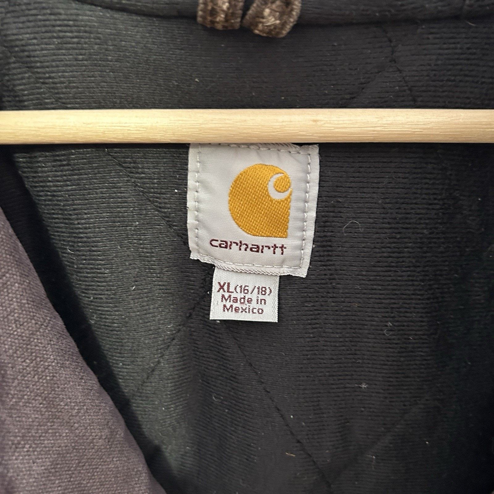 Carhartt Y2K Carhartt Quilted Hooded Active Jacket “Dark Brown” WJ130 Size XL / US 12-14 / IT 48-50 - 11 Thumbnail
