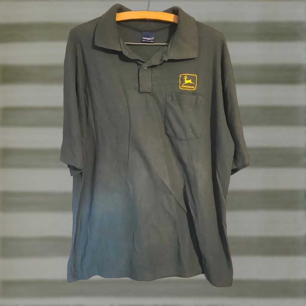 John Deere VINTAGE Swingster John Deere Polo Shirt 2XL Green Short Sleeve Logo Regular Mens Shirts Polo Size US XXL / EU 58 / 5 - 1 Thumbnail