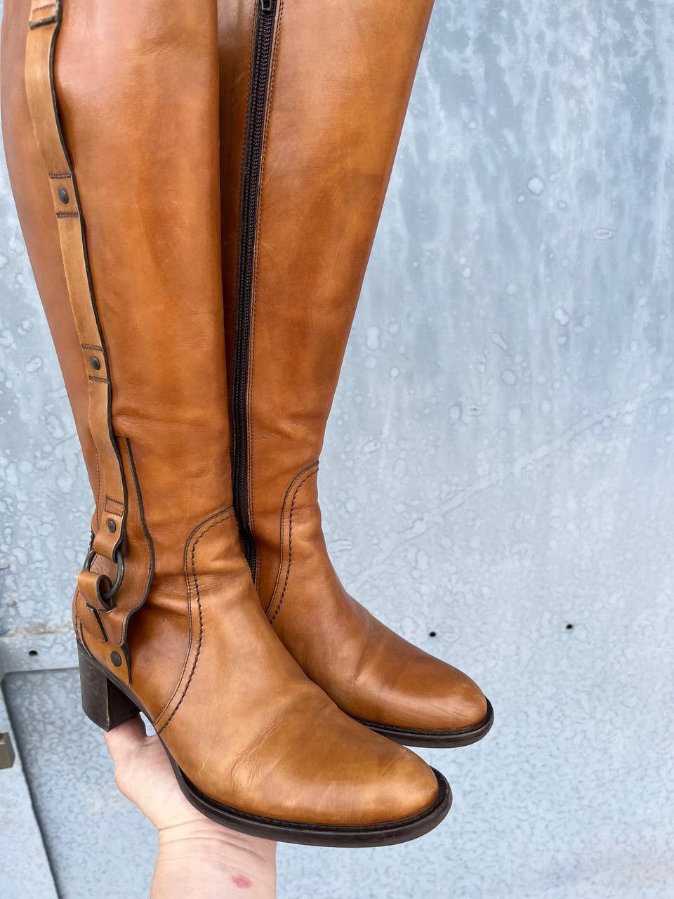 If Six Was Nine × Japanese Brand × Vintage Vintage As 98 Guidi style Leather Faded Biker High Boots Size US 6 / IT 36 - 2 Thumbnail