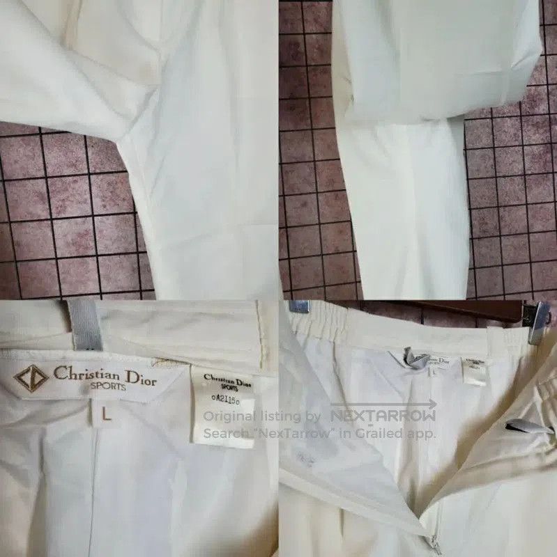 Dior Dior Women's Cream Wool Blend Embroidered Pants . Size 24" / US 00 / IT 34 - 7 Thumbnail