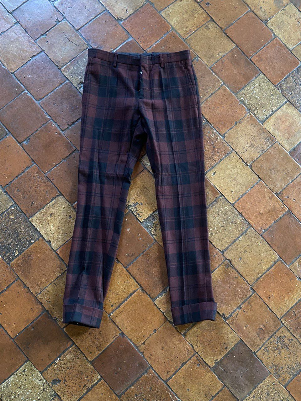Valentino Valentino Flannel Checkered Trousers Size 46S - 1 Thumbnail