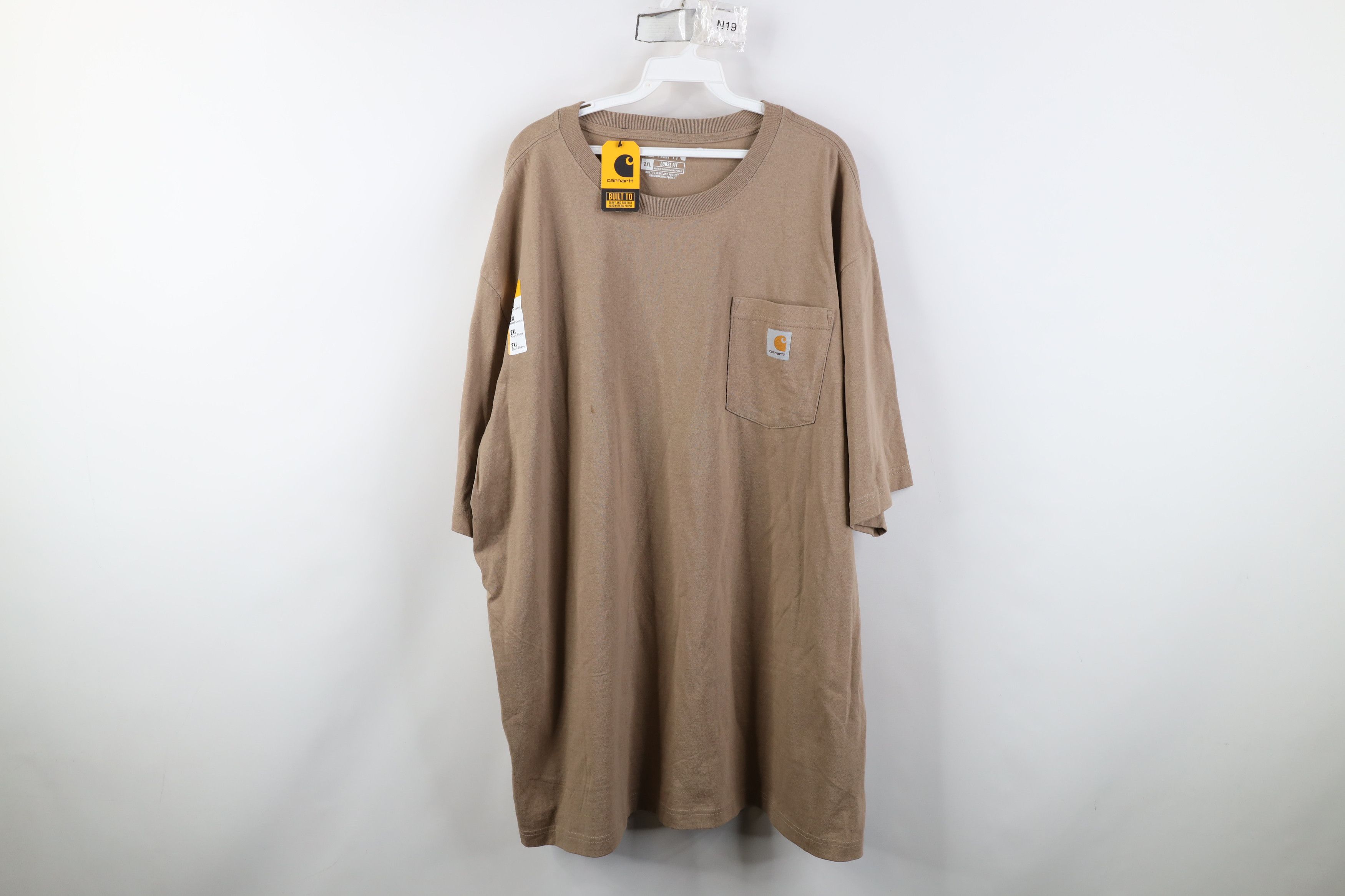 Carhartt Deadstock Vintage Y2K Carhartt Fit Pocket T-Shirt Desert Size US XL / EU 56 / 4 - 1 Thumbnail