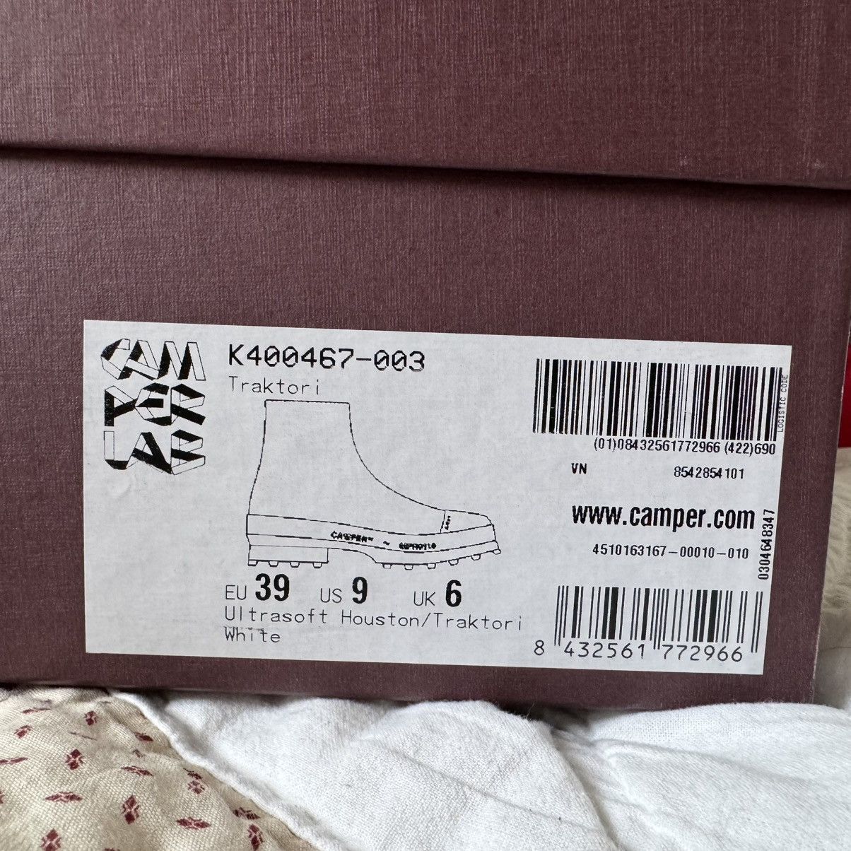 Camper Camperlab Traktori White Leather Boots Size US 6.5 / EU 39-40 - 7 Thumbnail