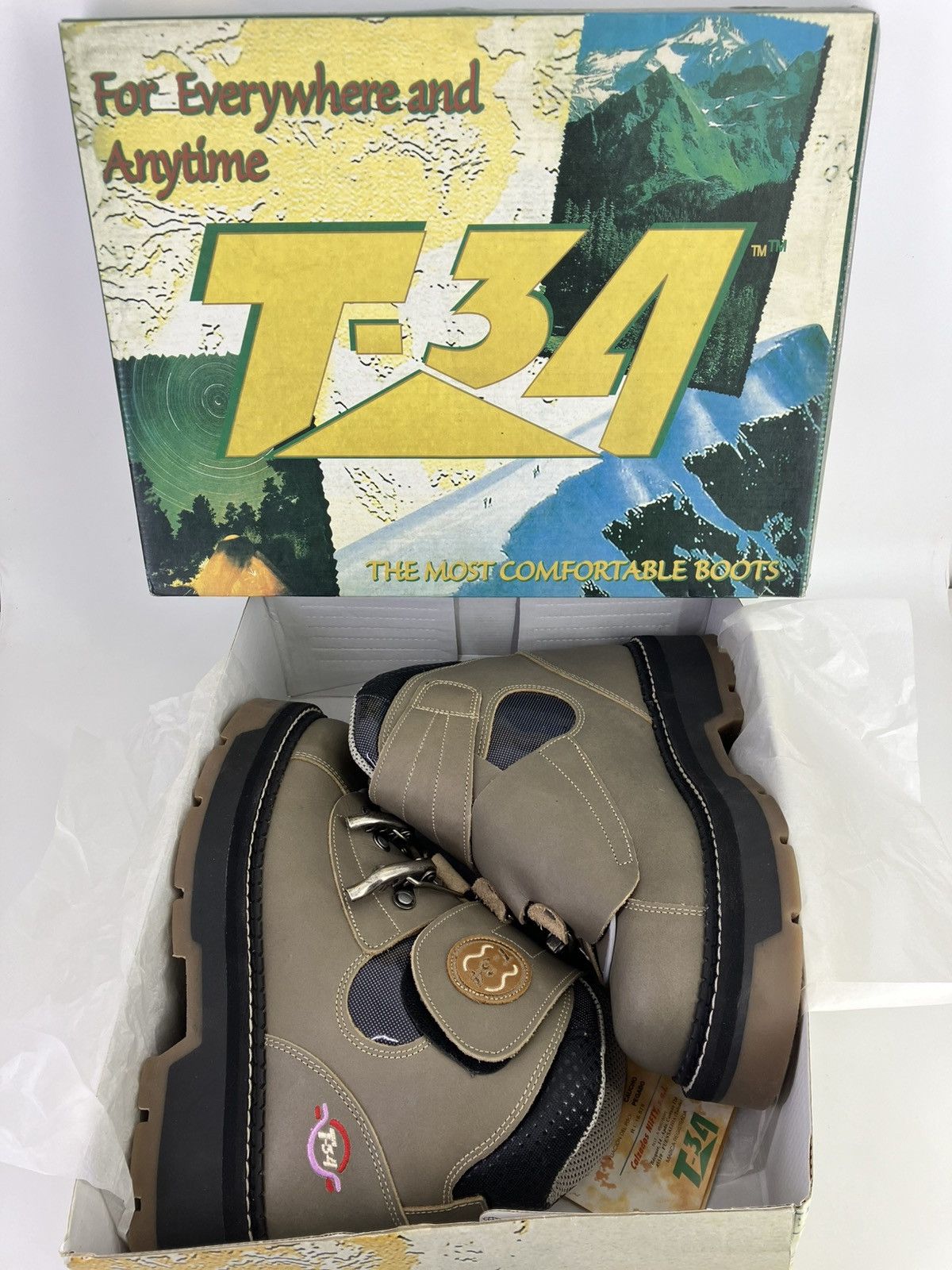 Vintage T34 Nifty genuine learher chunky platform boots 90s 00s Size US 8 / EU 41 - 6 Thumbnail