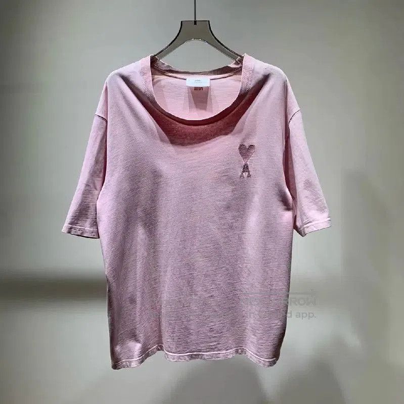 AMI AMI Pink Cotton Women's T-Shirt . Size XL / US 12-14 / IT 48-50 - 1 Thumbnail