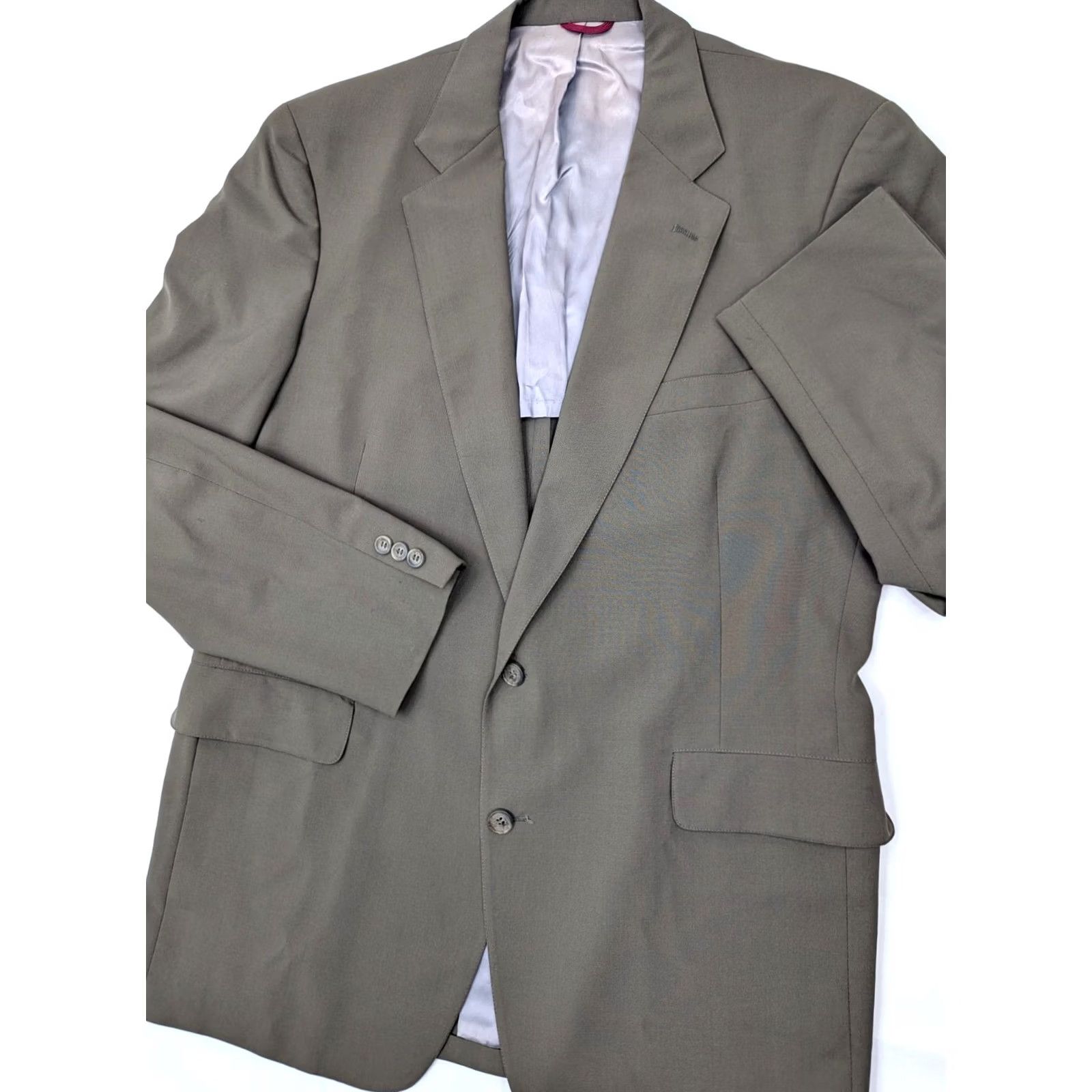 Jos. A. Bank VINTAGE Jos. A. Bank Sport Coat 2-Button Wool Blend Green 44L Men Jacket CPO Notch Lapel, Single-Breasted, Solid Knit, Regular Fit Mens Size US S / EU 44-46 / 1 - 2 Thumbnail