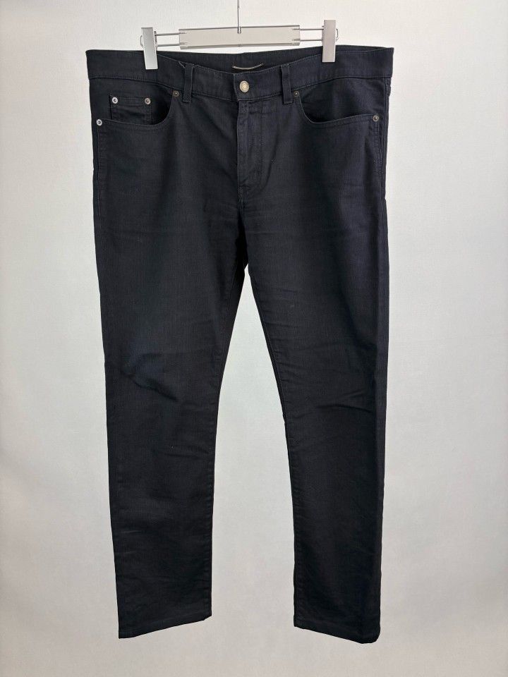 Saint Laurent Paris Saint Laurent Black Denim Jeans Size 36 Size US 36 / EU 52 - 1 Thumbnail