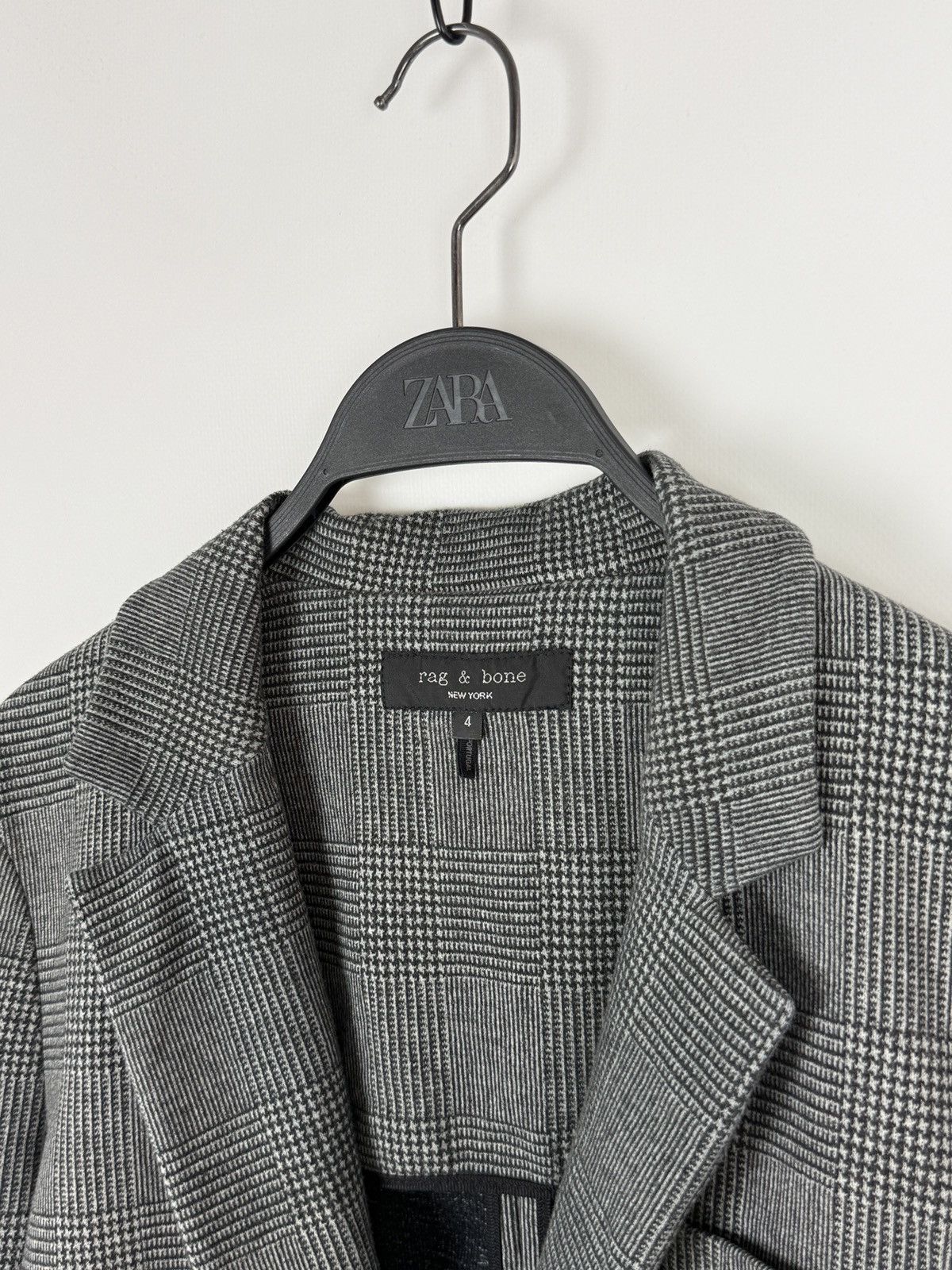 Rag & Bone Rag&Bone New York Gray Check Cotton Margot Blazer Jacket 4 Size S / US 4 / IT 40 - 4 Thumbnail