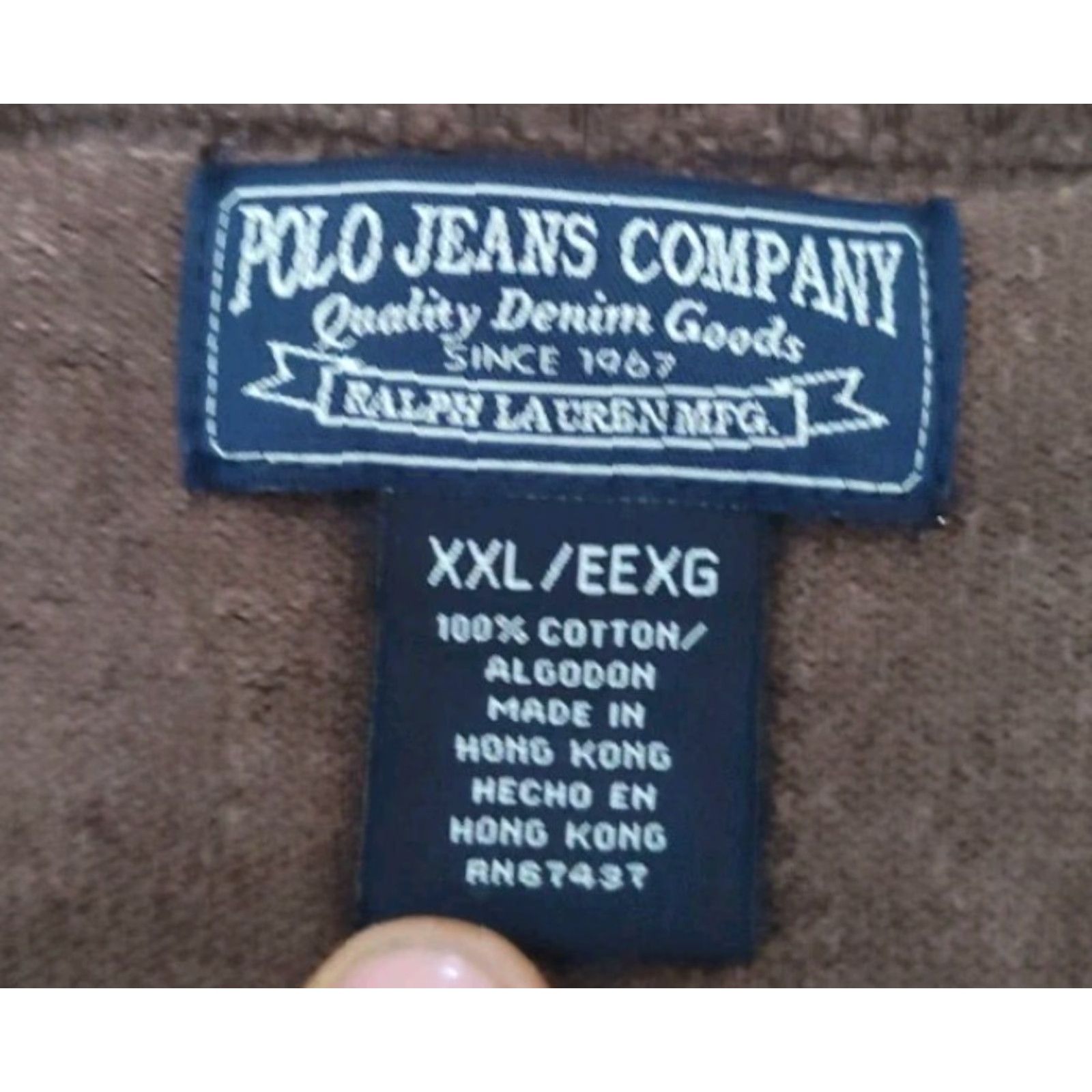 Ralph Lauren VINTAGE Ralph Lauren Polo Shirt Long Sleeve Men 2XL Casual Solid Brown 90s Y2K Size US XXL / EU 58 / 5 - 3 Thumbnail