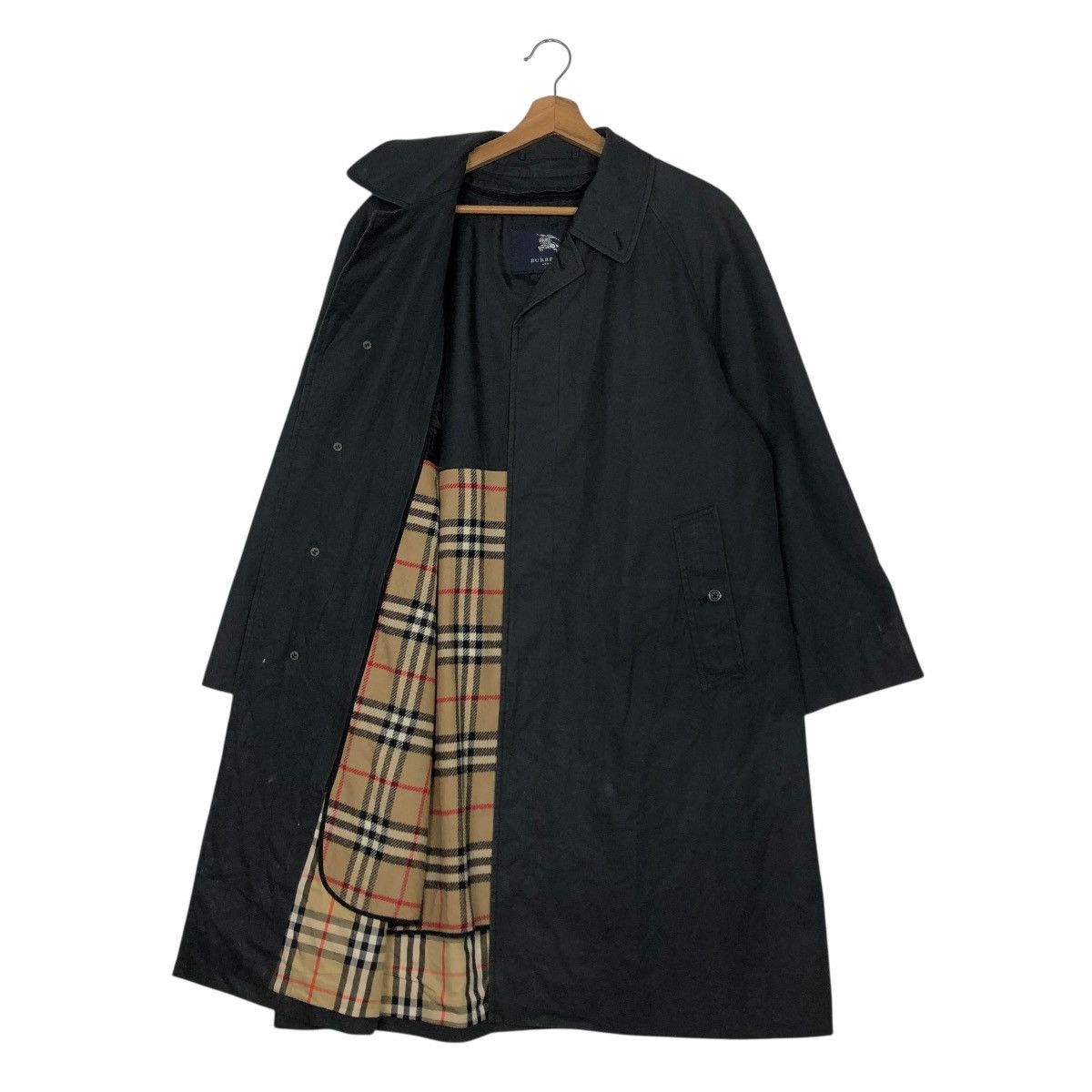 Burberry 🔥VINTAGE LONG TRENCH COAT BURBERRY LONDON NOVA CHECK LINING Size US M / EU 48-50 / 2 - 1 Thumbnail