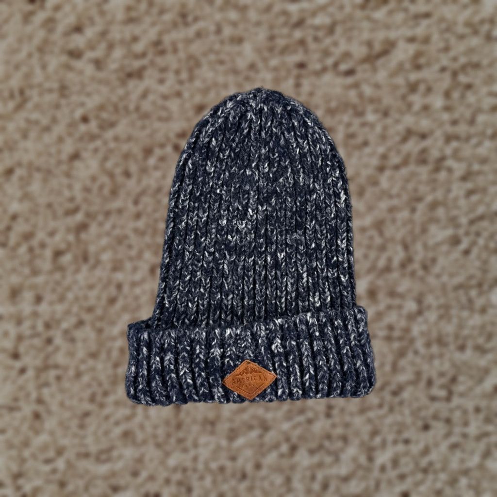 American Eagle Outfitters American Eagle Outfitters Beanie Toque Hat Adult One Size Blue Knit Winter Ski Logo Lined Men Size ONE SIZE - 1 Thumbnail
