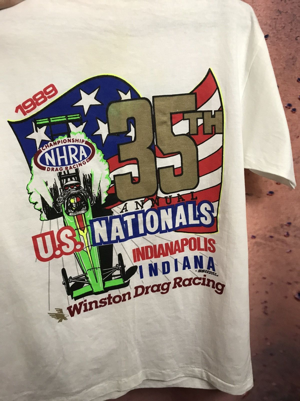 Vintage Vintage 80s Winston Drag Racing t shirt Size US M / EU 48-50 / 2 - 5 Thumbnail
