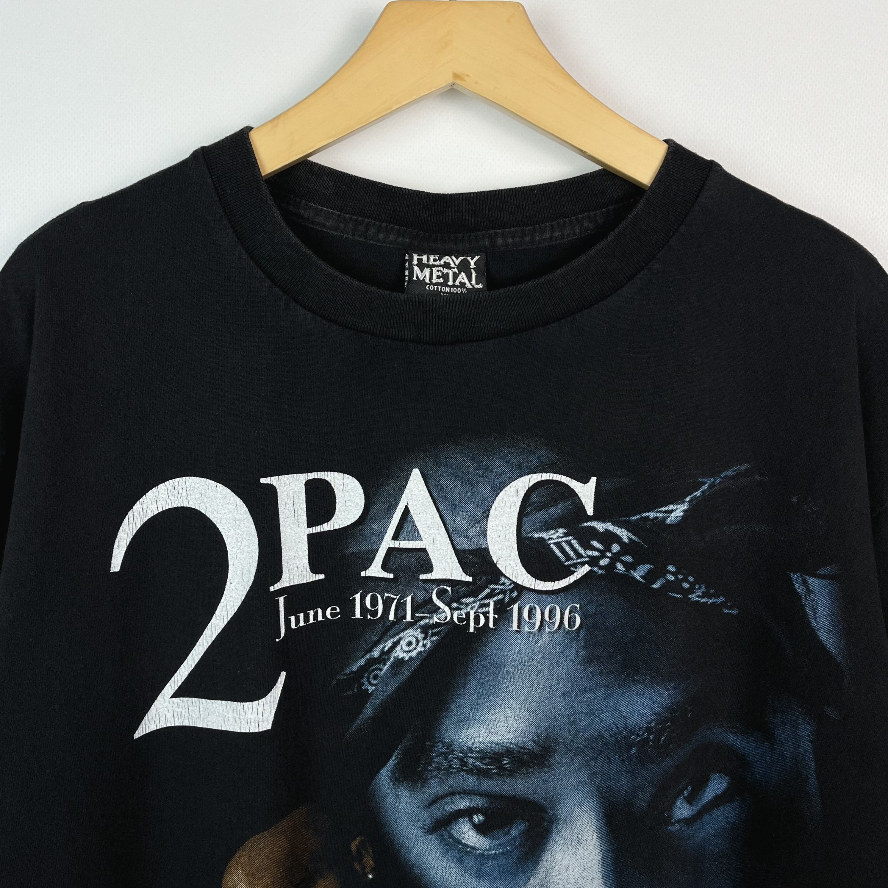 Rap Tees Vintage 2Pac Tupac Shakur AOP Rap T Shirt 90’s Size US XL / EU 56 / 4 - 7 Thumbnail