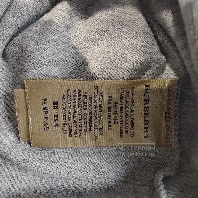 Burberry Burberry Gray Cotton Women's T-Shirt. Size S / US 4 / IT 40 - 5 Thumbnail