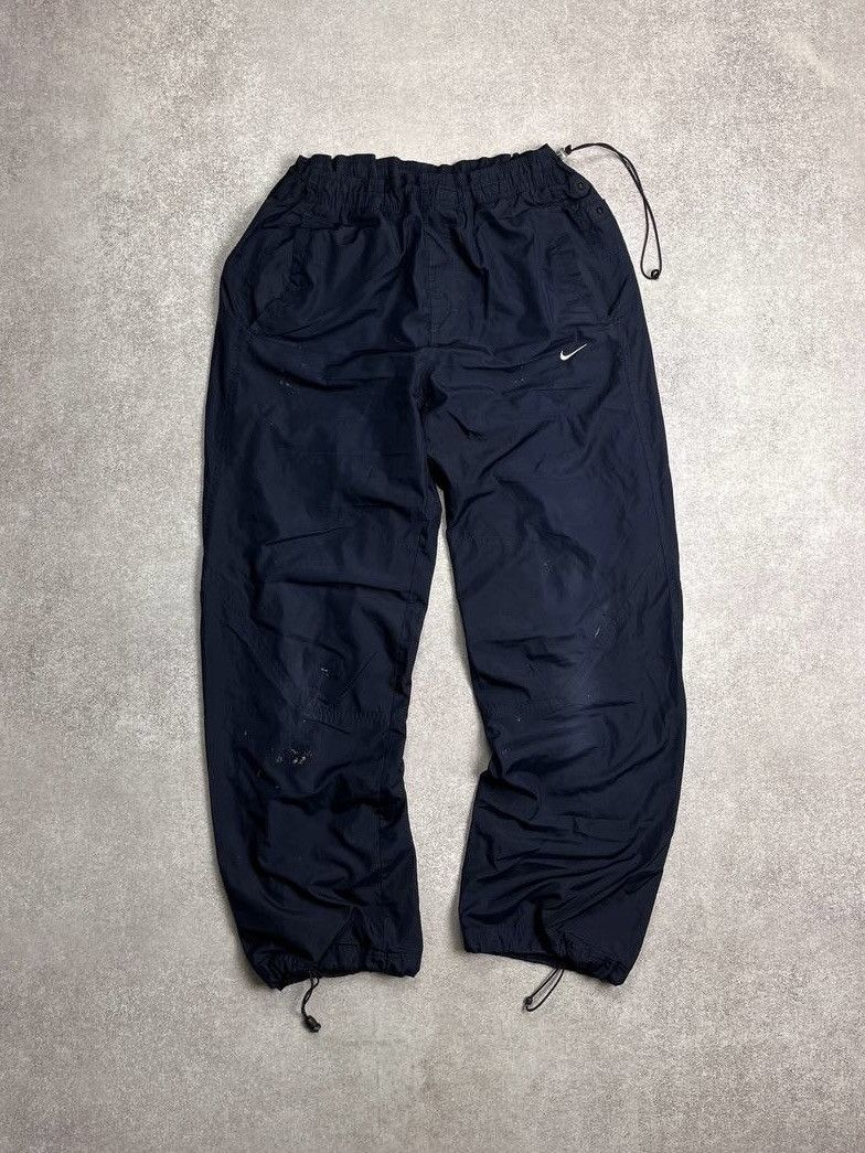 Nike VINTAGE NIKE SWOOSH DESTROYED AVANTGARDE BAGGY TRACK PANTS L Size US 34 / EU 50 - 1 Thumbnail