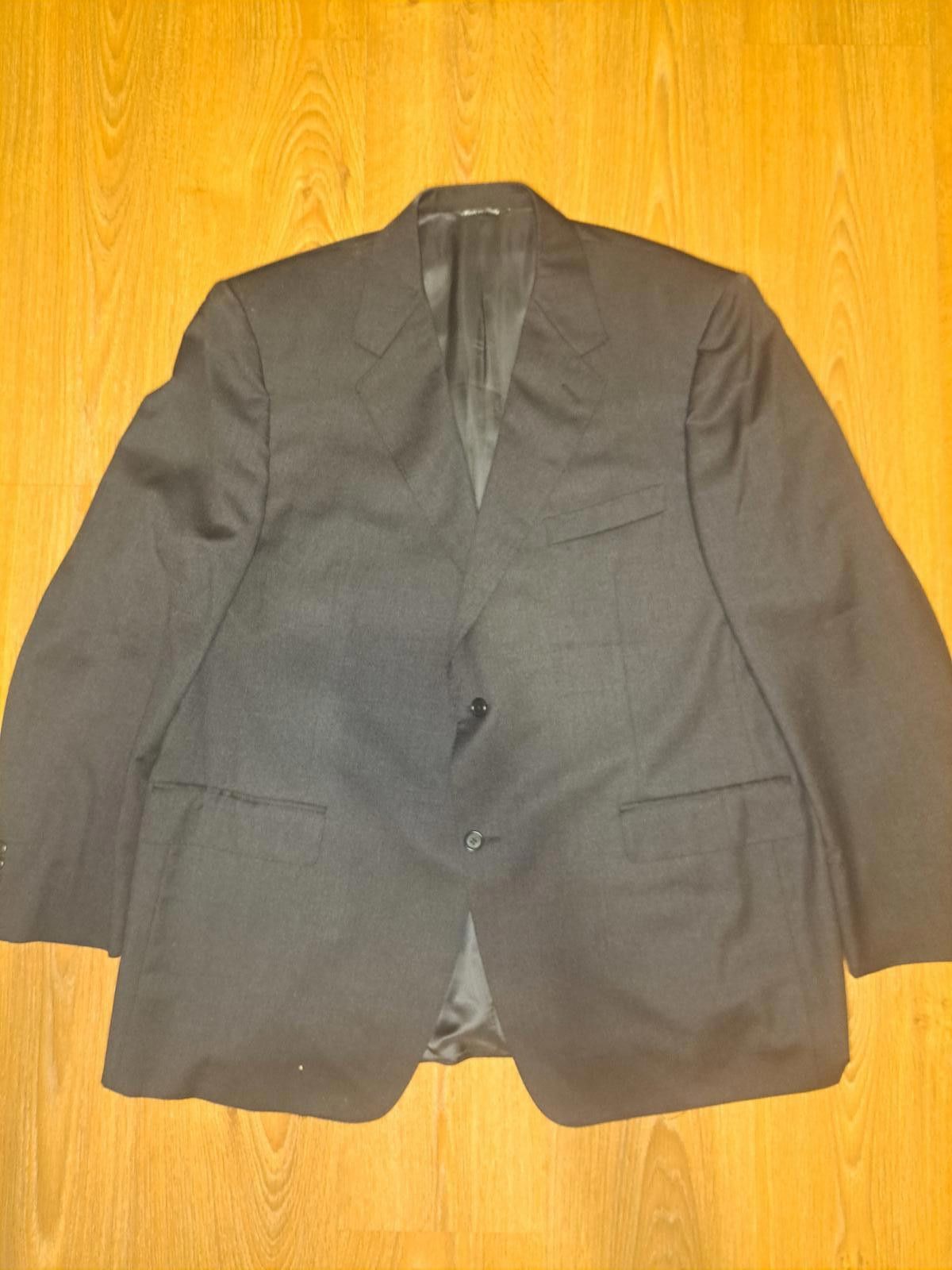 Designer Canali Suit Jacket Mens 46L Gray Virgin Wool Bemberg Italy Size 46L - 1 Thumbnail