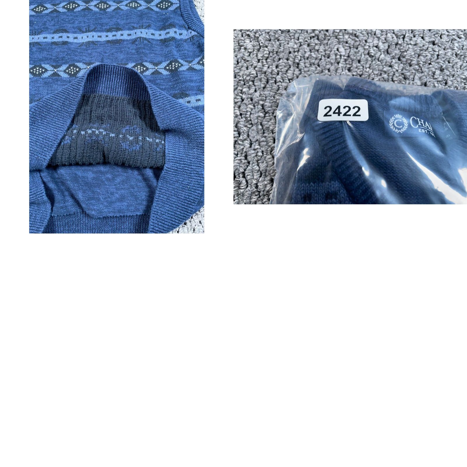Chaps Chaps Vest Sweater Adult XL Dark Blue Aztec Geometric Pattern V-Neck Cotton Knit Size US XL / EU 56 / 4 - 8 Thumbnail