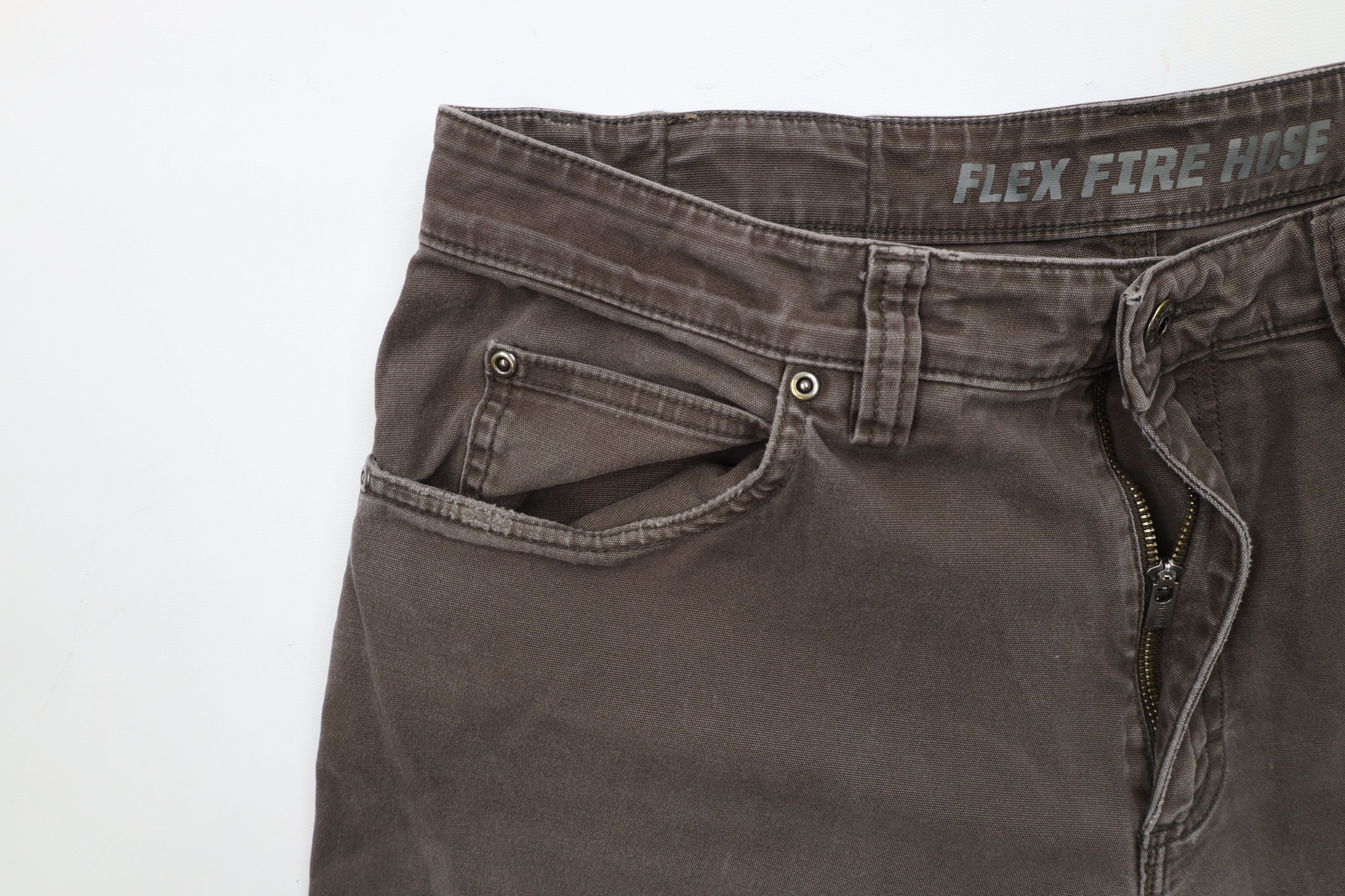 Duluth Trading Co Flex Fire Hose Dungaree Pants Brown