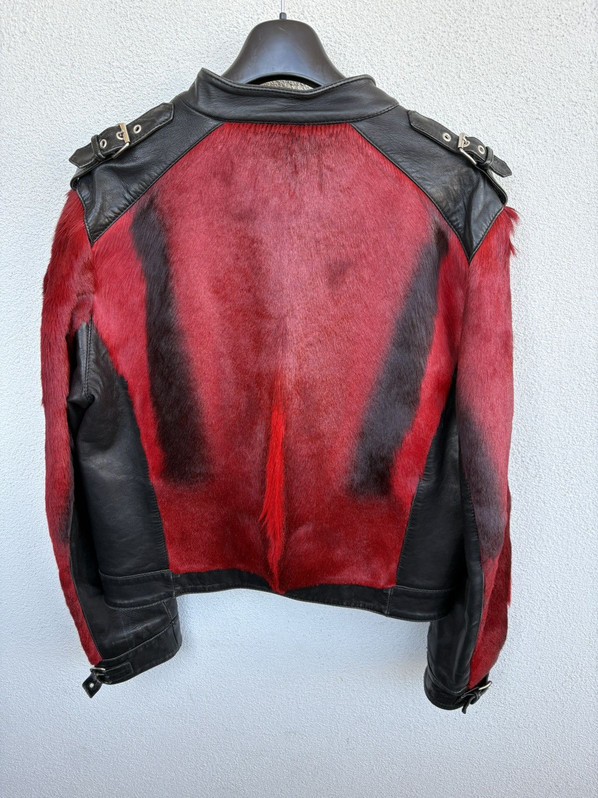 Dolce & Gabbana Dolce&gabbana fw 2001 runway fur and leather biker jacket Size US XL / EU 56 / 4 - 10 Thumbnail