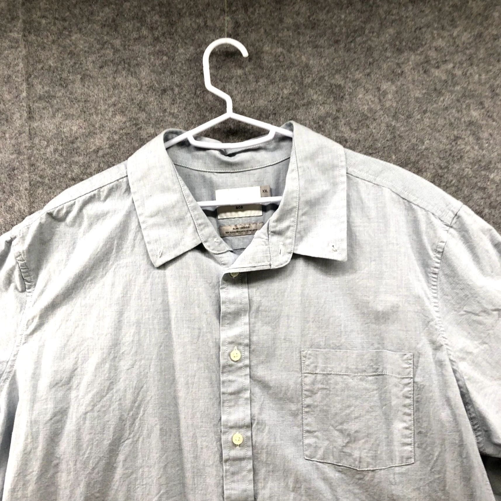 Vintage Goodfellow & Co Button-Up Shirt Mens XXL Light Blue Short Sleeve Cotton Blend Casual Shirt Size US XXL / EU 58 / 5 - 3 Thumbnail