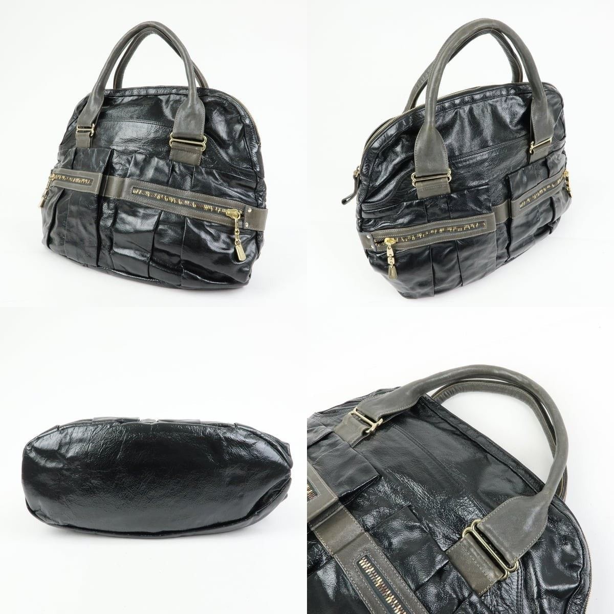 Chloe Chloe See by Chloe Boston Patent Leather Satchel Black Size ONE SIZE - 3 Thumbnail