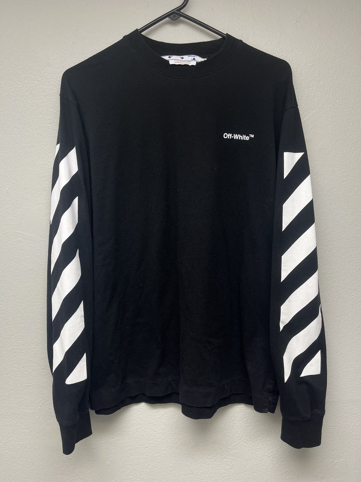 Off-White Off-White Diagonal Helvetica Logo Longsleeve Size US M / EU 48-50 / 2 - 1 Thumbnail