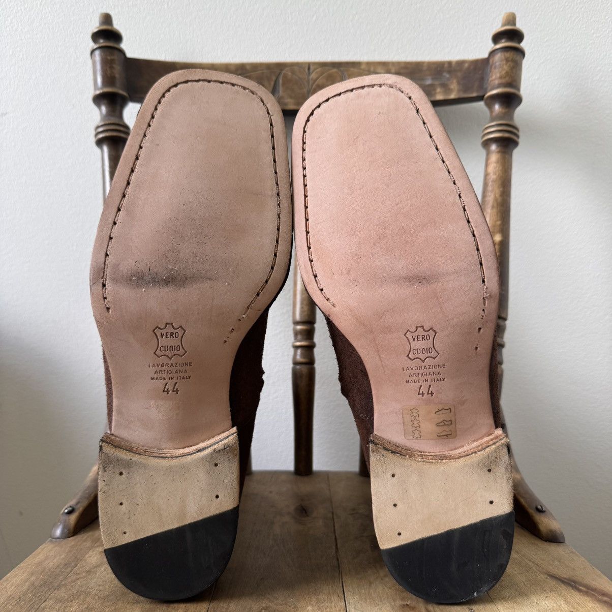 Maison Margiela AW2003 Martin Margiela Brown Suede Square Toe Boots Size US 11 / EU 44 - 8 Thumbnail
