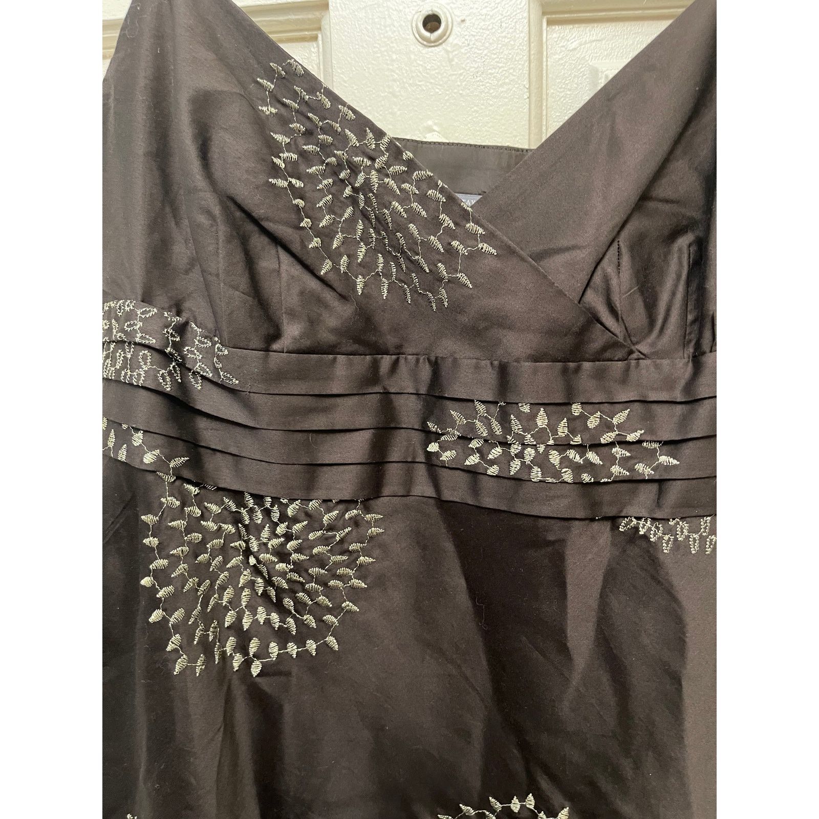 Ann Taylor Ann Taylor Petites String strap Womens Midi dress Brown 12P Size XL / US 12-14 / IT 48-50 - 3 Thumbnail